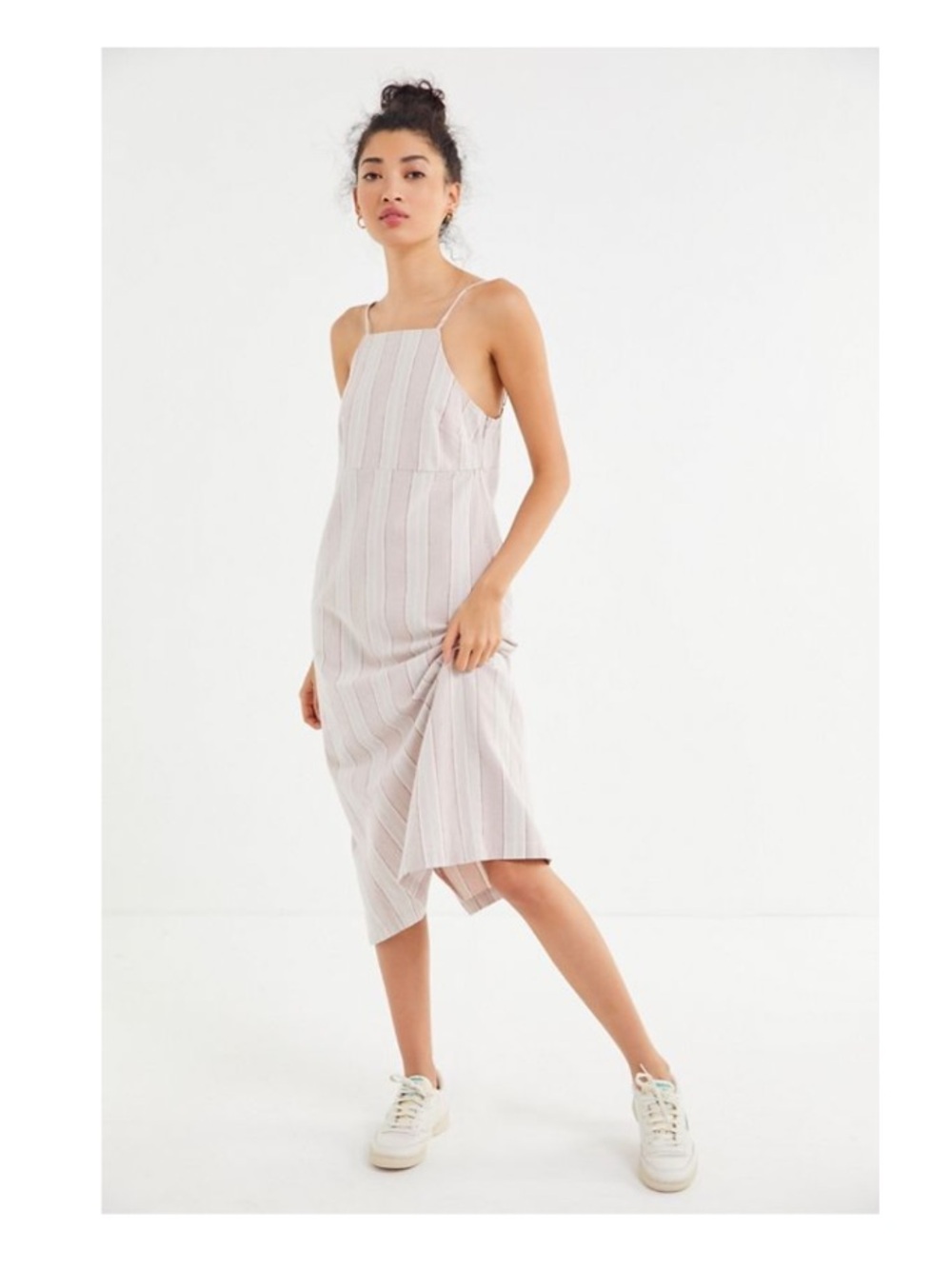 Urban Outfitters Striped high neck Sicily midi dress